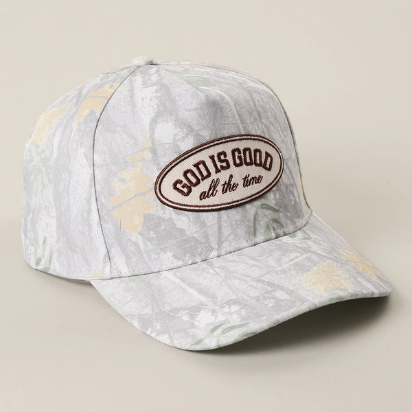 God is Good Camo Baseball Cap