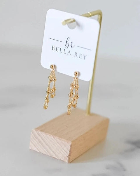 Bella Rey Jewelry Eddie Gold Chain Tassel Earrings