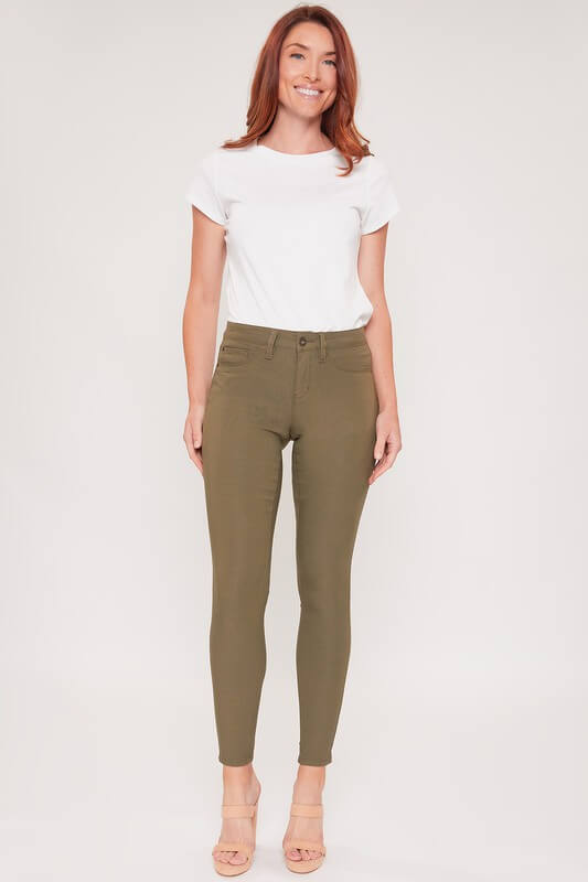 Finn Mid Rise Hyperstretch Skinny Pant- Olive