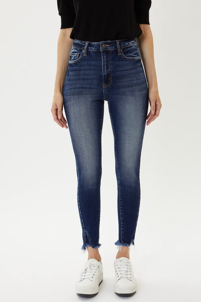 KanCan High Rise Split Hem Ankle Skinny Jeans