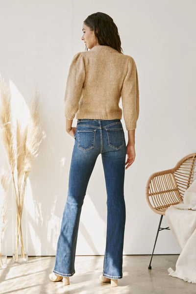 KanCan High Rise Double Button Fly Bootcut Jeans
