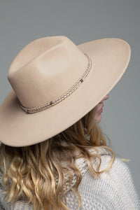 Romy Wool Panama Hat- Beige