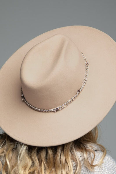 Romy Wool Panama Hat- Beige
