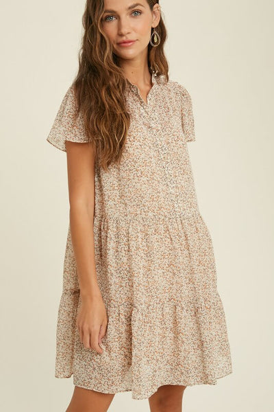 Corrina Floral Button Front Dress