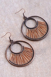 Laine Boho Drop Earrings- Brown