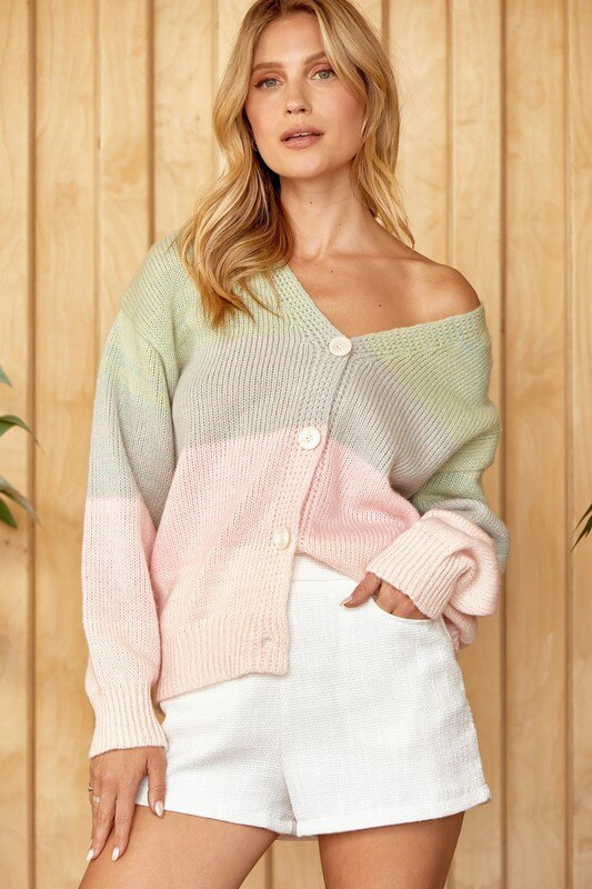 Farah Color Block Pastel Sweater- Multi