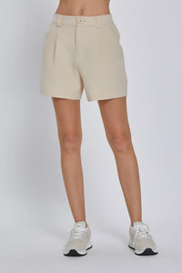 Monroe Classic Dress Shorts- Beige