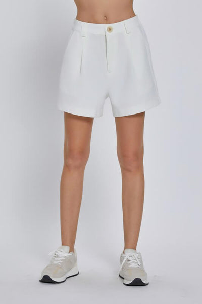 Monroe Classic Dress Shorts- Off White